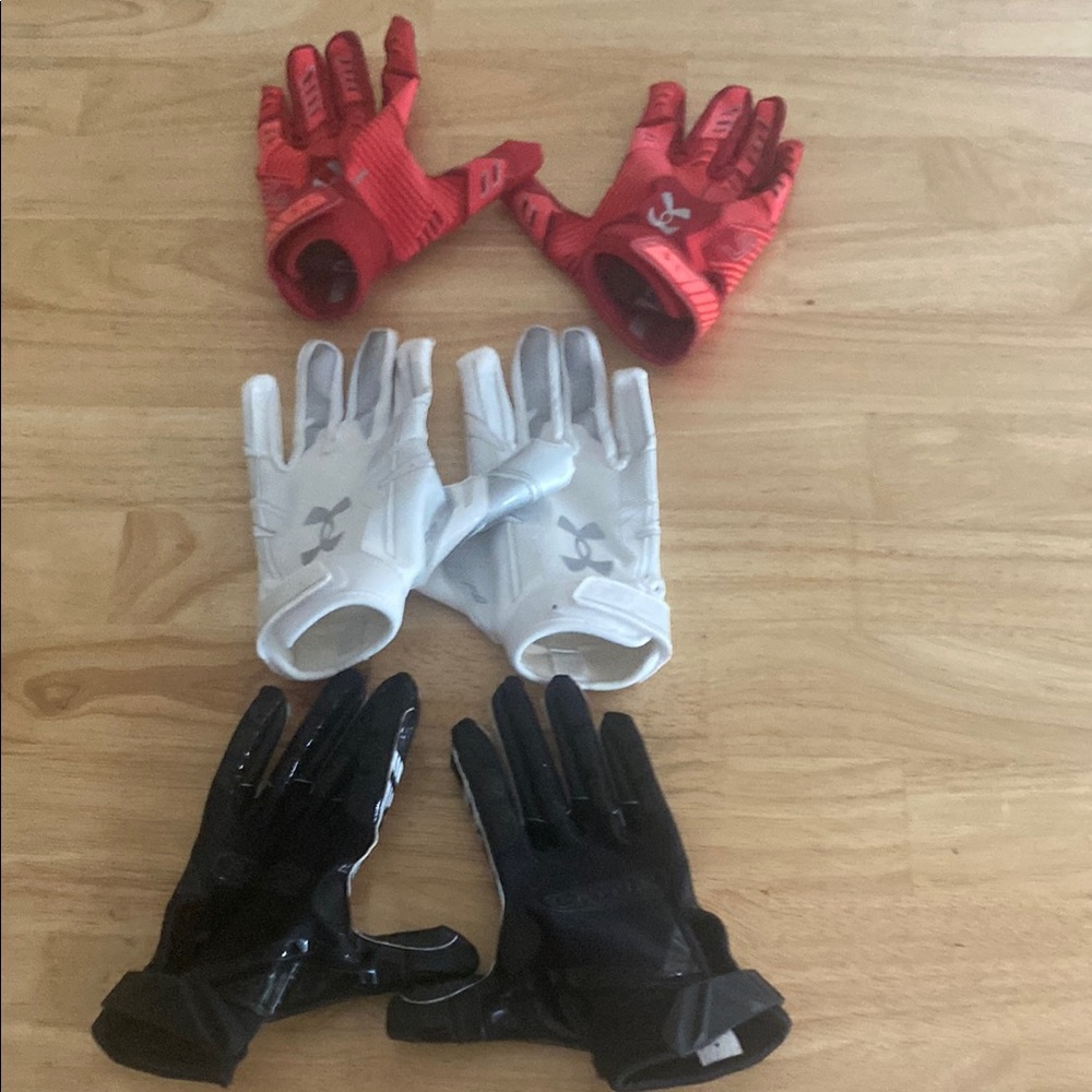 Red, White, and Black Sports Gloves Set